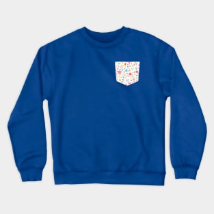 Pocket - BABY STARS MULTICOLORED WHITE Crewneck Sweatshirt